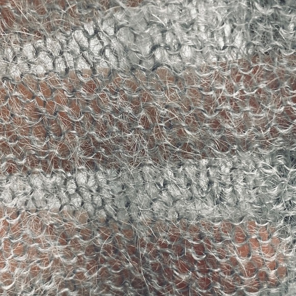 J.Jill Classic Cardigan Sweater Tunic Mohair Wool Lightweight in Gray Size M - Picture 3 of 5